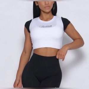 RARE Bombshellsportswear Flex Crop Tee